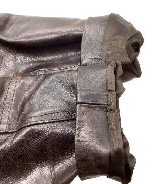 VENT COUVERT（ヴァンクヴェール）VENT COUVERT (ヴァンクヴェール) レザーコート / フランス製 ブラウン サイズ:Sの古着・服飾アイテム