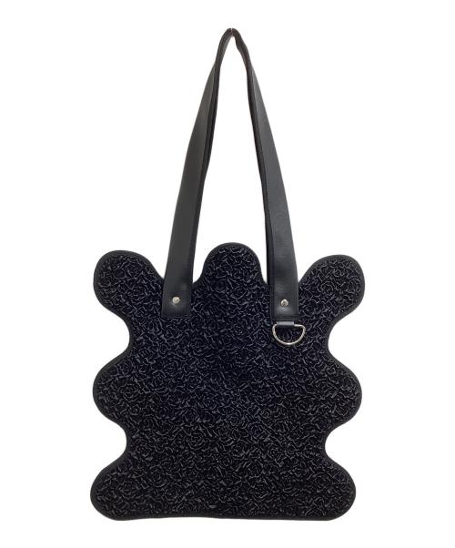 norienomoto（ノリエノモト）norienomoto (ノリエノモト) wave tote bag ブラックの古着・服飾アイテム