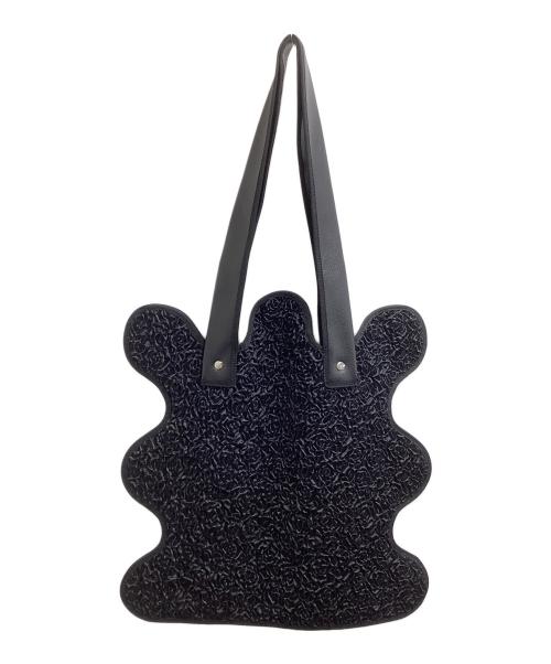 norienomoto（ノリエノモト）norienomoto (ノリエノモト) wave tote bag ブラックの古着・服飾アイテム