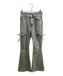 Resexxy（リゼクシー）の古着「Cut Out Ribbon Denim Pants」｜インディゴ