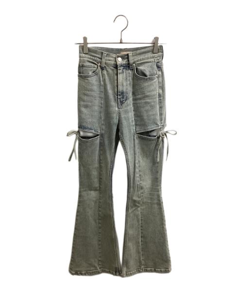 Resexxy（リゼクシー）RESEXXY (リゼクシー) Cut Out Ribbon Denim Pants インディゴ サイズ:XSの古着・服飾アイテム