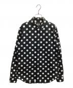 COMME des GARCONS HOMME PLUSコムデギャルソンオムプリュス）の古着「ドット柄L/Sシャツ」｜ブラック