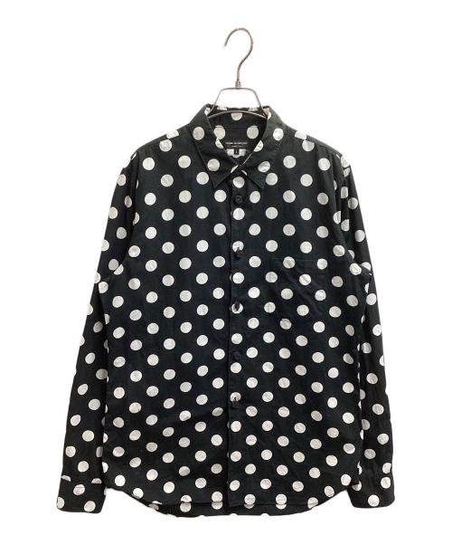 COMME des GARCONS HOMME PLUS（コムデギャルソンオムプリュス）COMME des GARCONS HOMME PLUS (コムデギャルソンオムプリュス) ドット柄L/Sシャツ ブラック サイズ:Lの古着・服飾アイテム