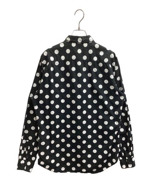 COMME des GARCONS HOMME PLUS（コムデギャルソンオムプリュス）COMME des GARCONS HOMME PLUS (コムデギャルソンオムプリュス) ドット柄L/Sシャツ ブラック サイズ:Lの古着・服飾アイテム