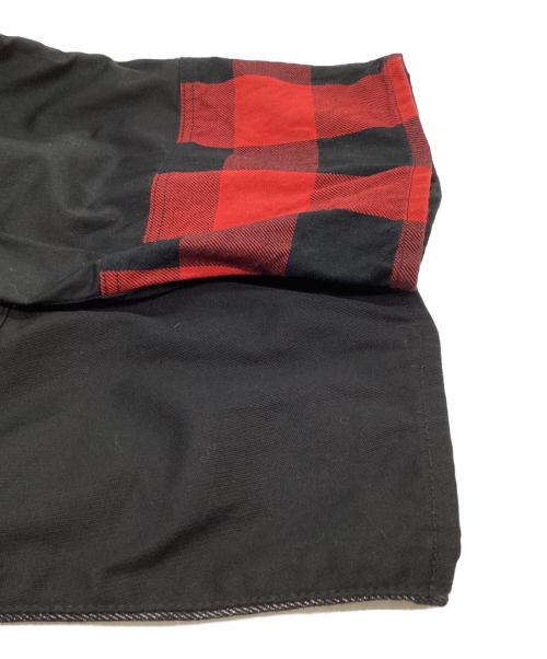 COMME des GARCONS HOMME（コムデギャルソン オム）COMME des GARCONS HOMME (コムデギャルソン オム) パッチワークワイドパンツ / HL-P030 ブラック×レッド サイズ:Lの古着・服飾アイテム