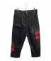COMME des GARCONS HOMME（コムデギャルソン オム）の古着「パッチワークワイドパンツ / HL-P030」｜ブラック×レッド
