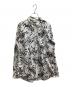 BLACK COMME des GARCONS（ブラックコムデギャルソン）の古着「プラッシュプリントバックジップシャツ / 1H-B014」｜ホワイト