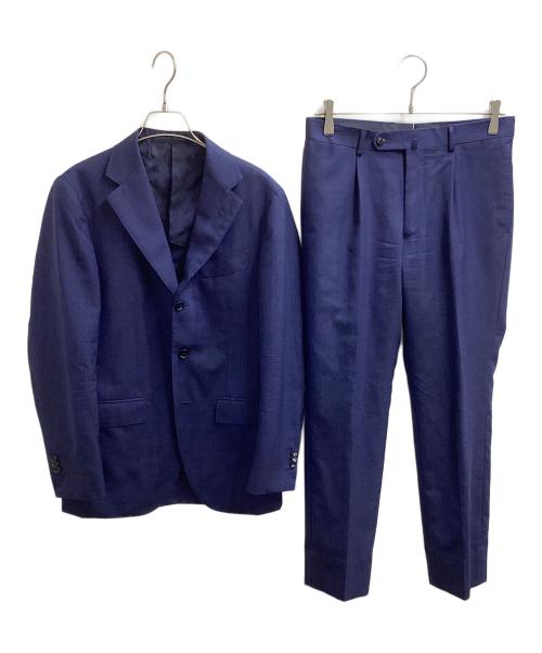 BEAMS F（ビームスエフ）BEAMS F (ビームスエフ) CANONICOネイビーソリッド 3ボタンスーツ ネイビー サイズ:44の古着・服飾アイテム