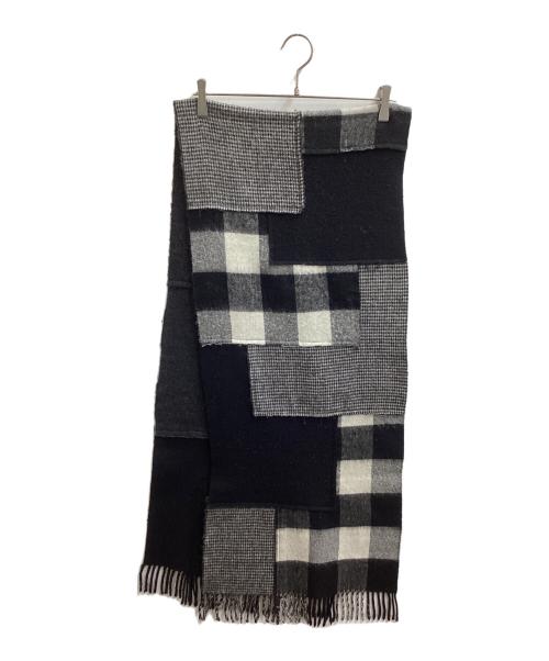 tricot COMME des GARCONS（トリココムデギャルソン）tricot COMME des GARCONS (トリココムデギャルソン) パッチワーク マフラー / TN-K401 グレーの古着・服飾アイテム