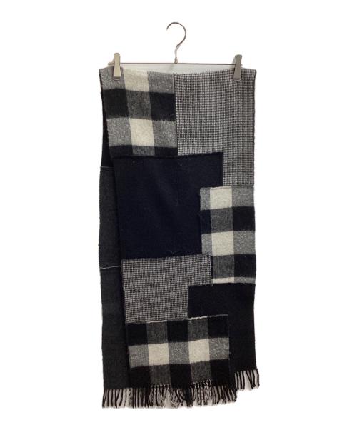 tricot COMME des GARCONS（トリココムデギャルソン）tricot COMME des GARCONS (トリココムデギャルソン) パッチワーク マフラー / TN-K401 グレーの古着・服飾アイテム