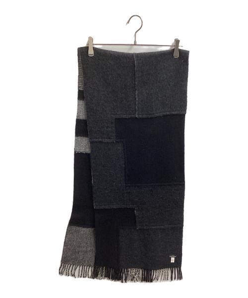 tricot COMME des GARCONS（トリココムデギャルソン）tricot COMME des GARCONS (トリココムデギャルソン) パッチワーク マフラー / TN-K401 グレーの古着・服飾アイテム