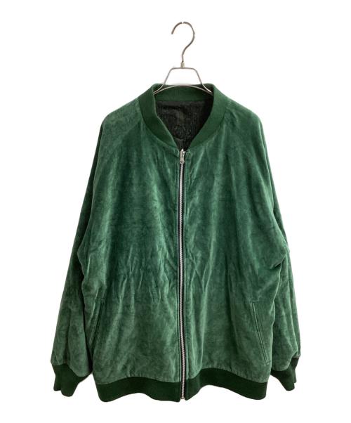 Needles（ニードルズ）Needles (ニードルズ) Reversible Rib Collar Jacket / リバーシブルリブカラージャケット / HM119 グリーン サイズ:Mの古着・服飾アイテム