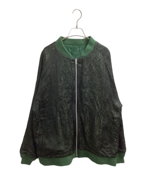 Needles（ニードルズ）Needles (ニードルズ) Reversible Rib Collar Jacket / リバーシブルリブカラージャケット / HM119 グリーン サイズ:Mの古着・服飾アイテム
