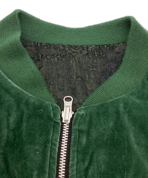 Needles（ニードルズ）Needles (ニードルズ) Reversible Rib Collar Jacket / リバーシブルリブカラージャケット / HM119 グリーン サイズ:Mの古着・服飾アイテム