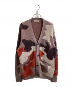 sabyサバイ）の古着「WATER SURFACE PATTERN KNIT CARDIGAN / W-21304」｜パープル