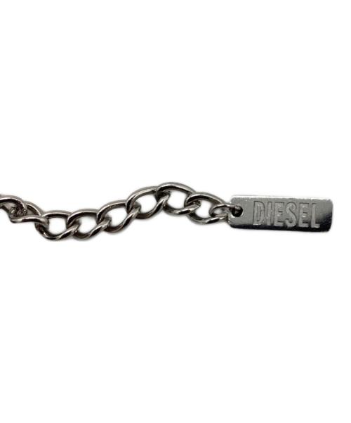 DIESEL（ディーゼル）DIESEL (ディーゼル) ビーズチェーンネックレス / DX154300DJW シルバー×ブラックの古着・服飾アイテム