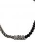 DIESEL（ディーゼル）の古着「ビーズチェーンネックレス / DX154300DJW」｜シルバー×ブラック