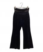 ）の古着「Velour Flare Pants」｜ブラック