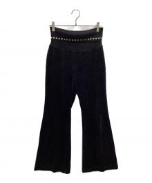 XGALX（エックスギャラックス）の古着「Velour Flare Pants」｜ブラック