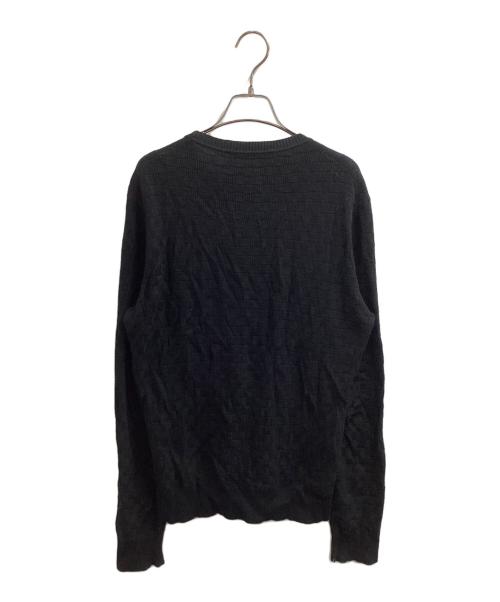 LOUIS VUITTON（ルイ ヴィトン）LOUIS VUITTON (ルイ ヴィトン) ダミエ クルーネックセーター / HBN45WF99 ブラック サイズ:XSの古着・服飾アイテム