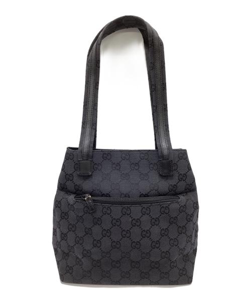 GUCCI（グッチ）GUCCI (グッチ) GGキャンバス トートバッグ ブラックの古着・服飾アイテム