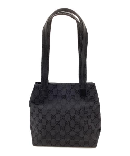 GUCCI（グッチ）GUCCI (グッチ) GGキャンバス トートバッグ ブラックの古着・服飾アイテム