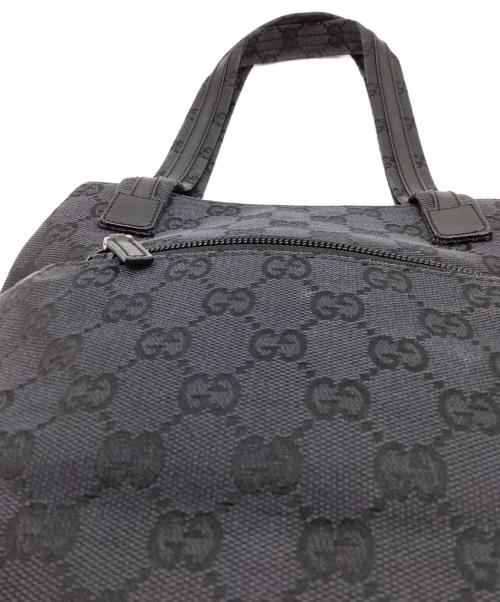 GUCCI（グッチ）GUCCI (グッチ) GGキャンバス トートバッグ ブラックの古着・服飾アイテム