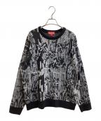 SUPREMEシュプリーム）の古着「Trebark Camo Sweater（トレバークカモスウェット）」｜ブラック
