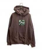HUFハフ）の古着「H STAR PULLOVER HOODIE」｜ブラウン