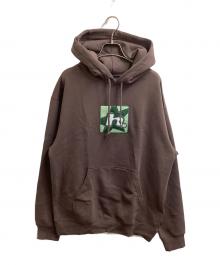 HUF（ハフ）の古着「H STAR PULLOVER HOODIE」｜ブラウン