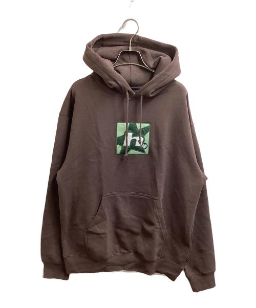 HUF（ハフ）HUF (ハフ) H STAR PULLOVER HOODIE ブラウン サイズ:S 未使用品の古着・服飾アイテム