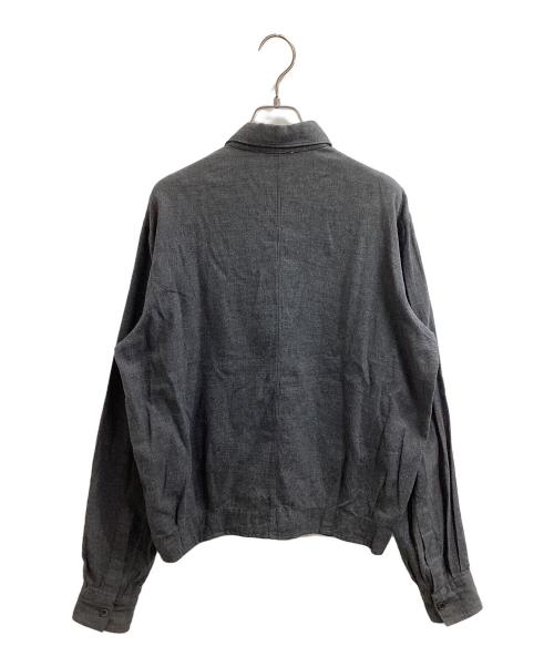 DRIES VAN NOTEN（ドリスヴァンノッテン）DRIES VAN NOTEN (ドリスヴァンノッテン) 比翼コットンシャツジャケット グレー サイズ:6の古着・服飾アイテム