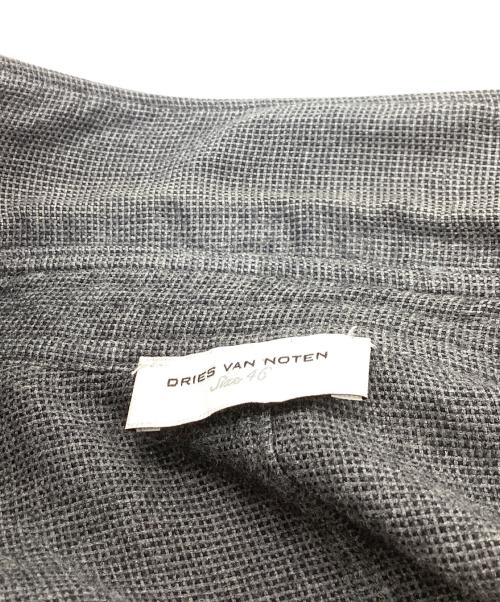 DRIES VAN NOTEN（ドリスヴァンノッテン）DRIES VAN NOTEN (ドリスヴァンノッテン) 比翼コットンシャツジャケット グレー サイズ:6の古着・服飾アイテム