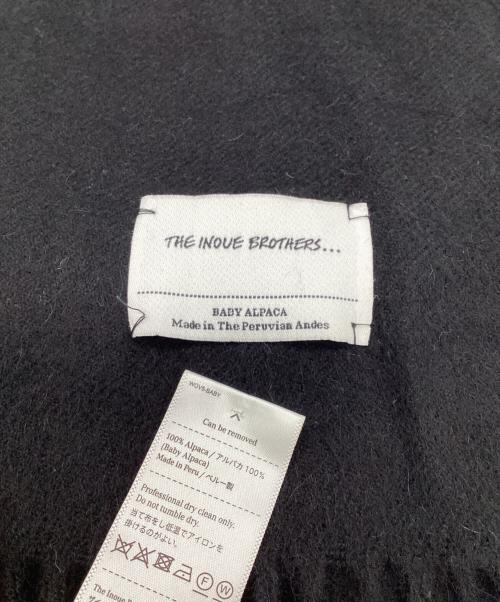 THE INOUE BROTHERS（イノウエブラザーズ）THE INOUE BROTHERS (イノウエブラザーズ) Brushed Scarf / アルパカ マフラー ブラックの古着・服飾アイテム