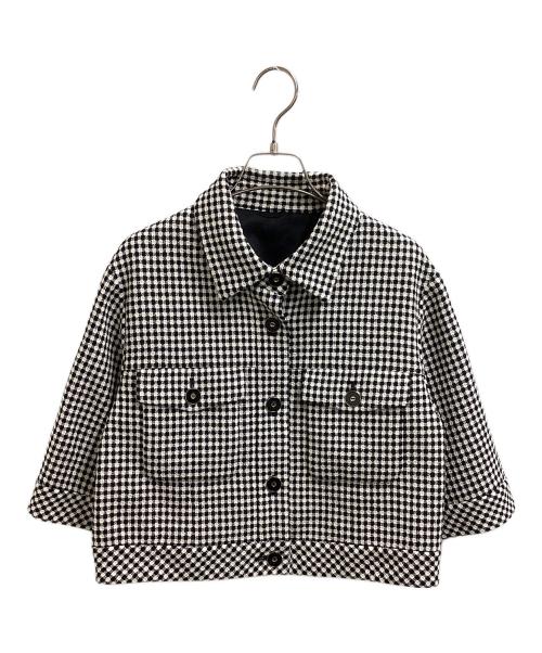 ANAYI（アナイ）ANAYI (アナイ) ドビーツイードハーフスリーブブルゾン セットアップ ホワイト サイズ:36の古着・服飾アイテム