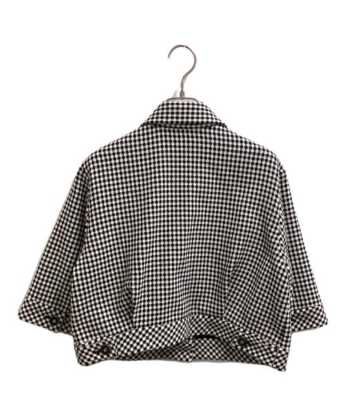 ANAYI（アナイ）ANAYI (アナイ) ドビーツイードハーフスリーブブルゾン セットアップ ホワイト サイズ:36の古着・服飾アイテム