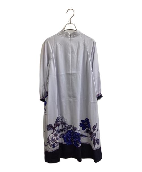 GRACE CLASS（グレースクラス）GRACE CLASS (グレースクラス) ボタニカルAラインドレス / 0223131008 ブルー サイズ:36の古着・服飾アイテム