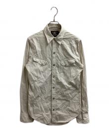 RRL（ダブルアールエル）の古着「ストライプ ウエスタンシャツ / HS-PM-HA-6116」｜ベージュ