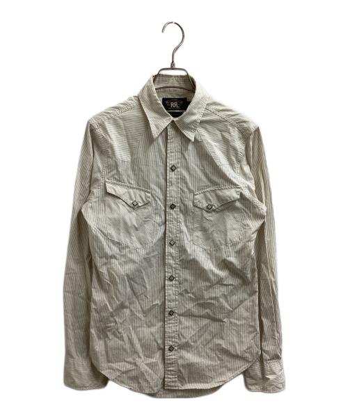 RRL（ダブルアールエル）RRL (ダブルアールエル) ストライプ ウエスタンシャツ / HS-PM-HA-6116 ベージュ サイズ:Sの古着・服飾アイテム