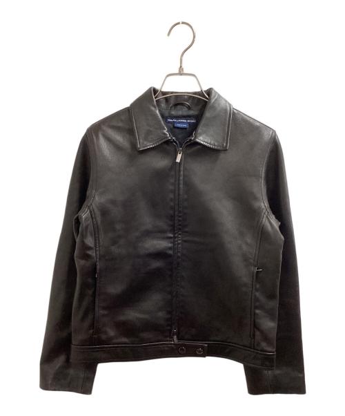 RALPH LAUREN SPORT（ラルフローレン スポーツ）RALPH LAUREN SPORT (ラルフローレン スポーツ) レザージャケット ブラック サイズ:4の古着・服飾アイテム