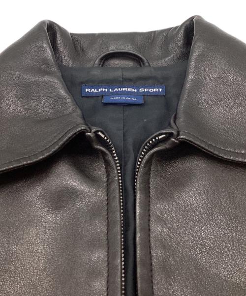 RALPH LAUREN SPORT（ラルフローレン スポーツ）RALPH LAUREN SPORT (ラルフローレン スポーツ) レザージャケット ブラック サイズ:4の古着・服飾アイテム