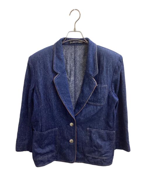 LEONARD（レオナール）LEONARD (レオナール) シルクデニムテーラードジャケット インディゴ サイズ: 9AB2の古着・服飾アイテム