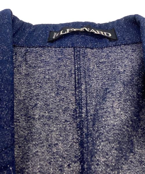 LEONARD（レオナール）LEONARD (レオナール) シルクデニムテーラードジャケット インディゴ サイズ: 9AB2の古着・服飾アイテム