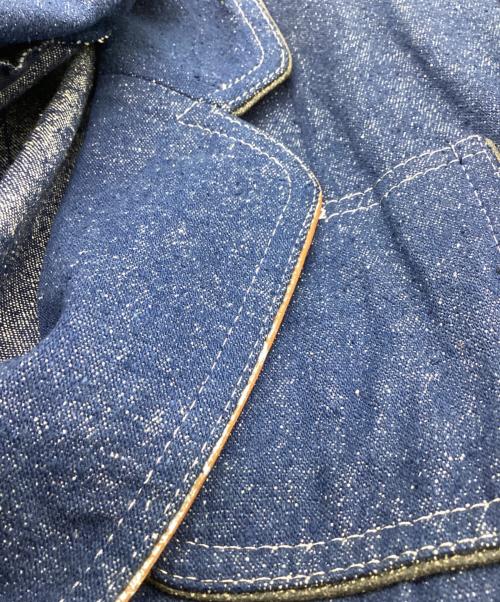 LEONARD（レオナール）LEONARD (レオナール) シルクデニムテーラードジャケット インディゴ サイズ: 9AB2の古着・服飾アイテム