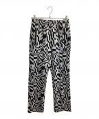 Needles×STUDIOUSニードルズ×ステュディオス）の古着「別注 Track Pants Poly Jq / トラックパンツ」｜ブラック×ホワイト