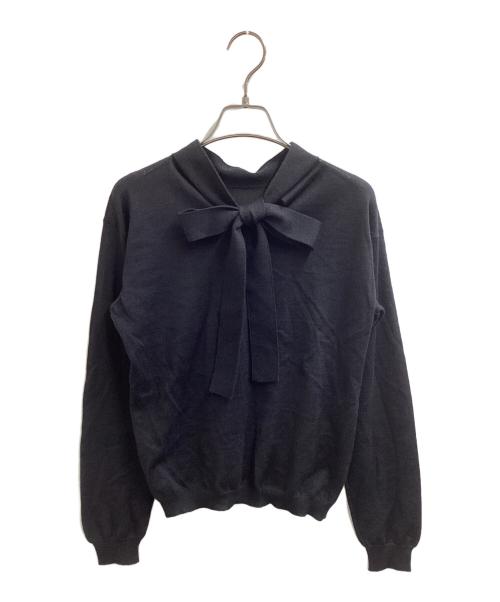 PRADA（プラダ）PRADA (プラダ) バックリボンニット　/　P26258 S172 ブラック サイズ:40の古着・服飾アイテム