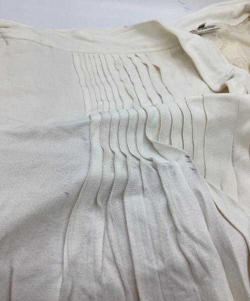 HERMES（エルメス）HERMES (エルメス) ピンタックスカート アイボリー サイズ:34の古着・服飾アイテム