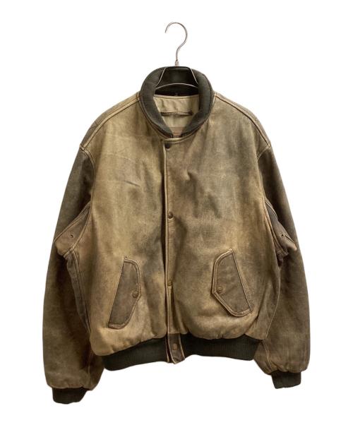 CHEVIGNON（シェビニオン）CHEVIGNON (シェビニオン) レザーフライトジャケット ブラウン サイズ:Lの古着・服飾アイテム