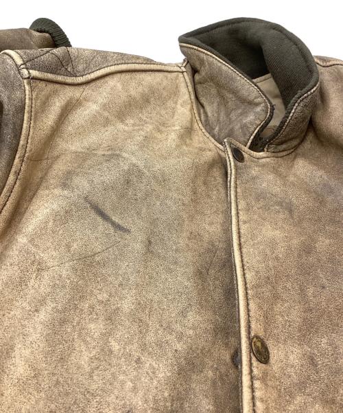 CHEVIGNON（シェビニオン）CHEVIGNON (シェビニオン) レザーフライトジャケット ブラウン サイズ:Lの古着・服飾アイテム