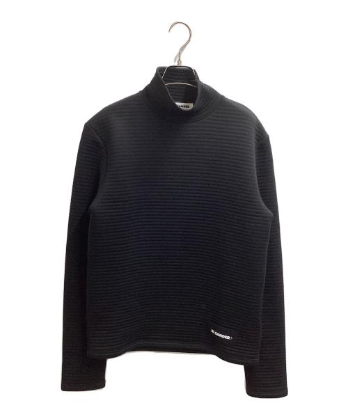JIL SANDER+（ジルサンダープラス）JIL SANDER+ (ジルサンダープラス) Turtleneck Sweater With Logo Patch ブラック サイズ:Mの古着・服飾アイテム
